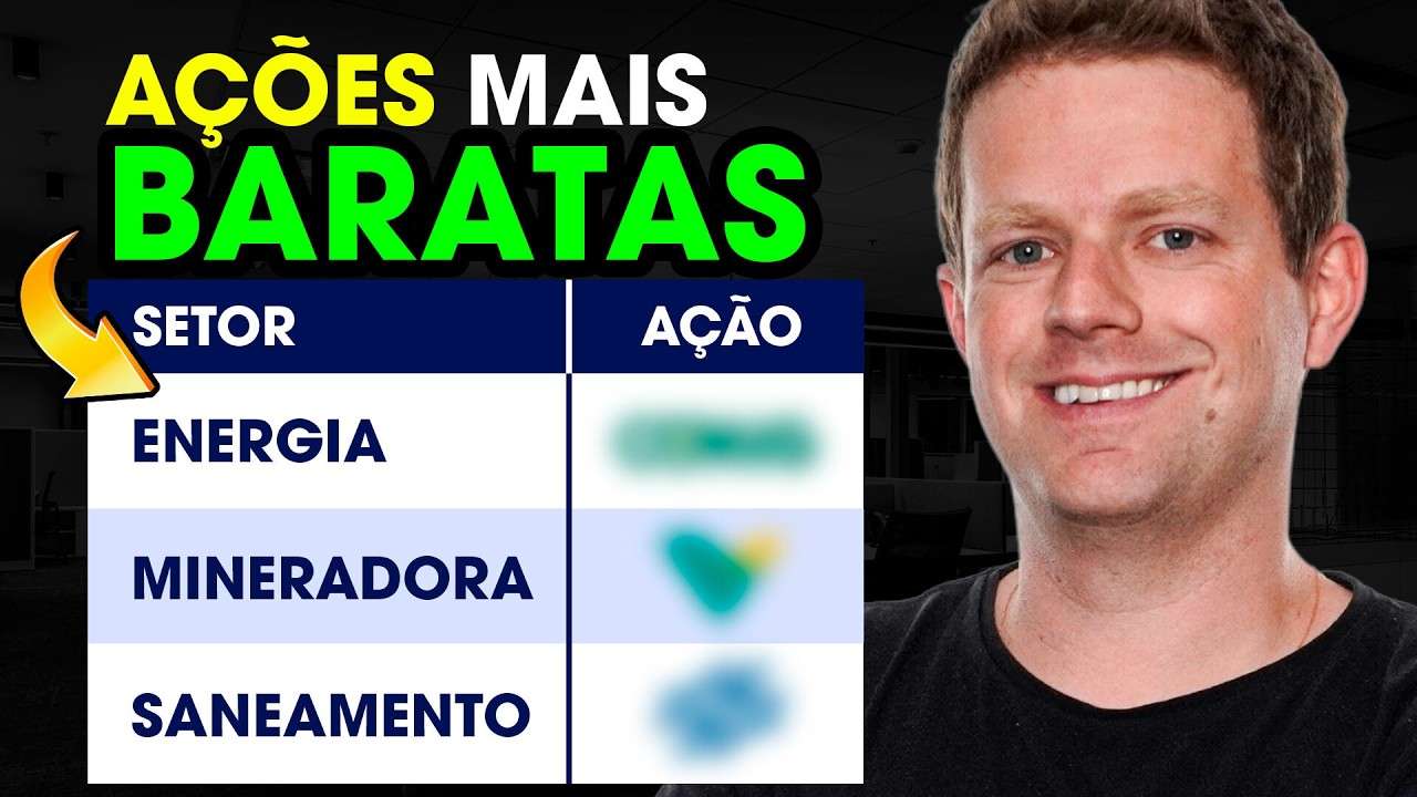 3 AÇÕES MAIS BARATAS de CADA SETOR da BOLSA HOJE!