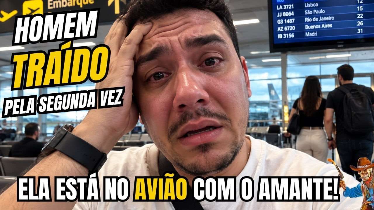 MARIDO VAI ATÉ AEROPORTO P/ FLAGRAR ESPOSA COM PERSONAL TRAINER (PELA SEGUNDA VEZ KKKKKKK)