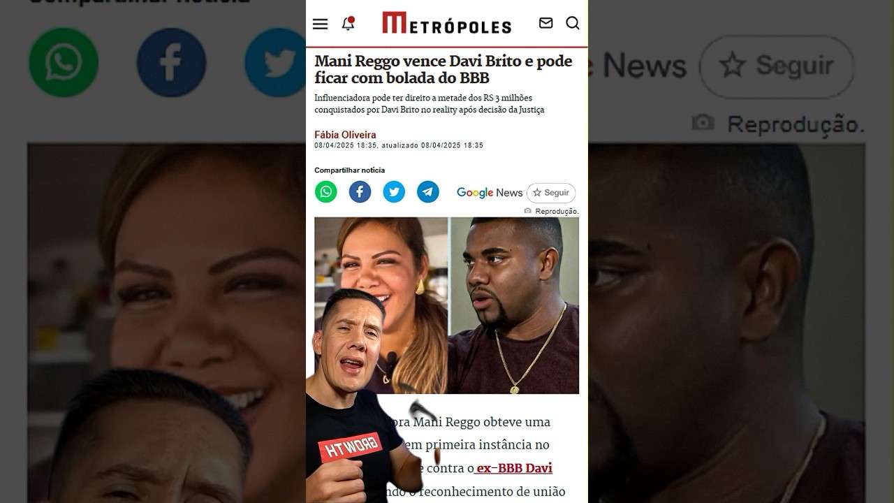 Justiça Condena Davi a Dividir TODA A GRANA Com a Ex