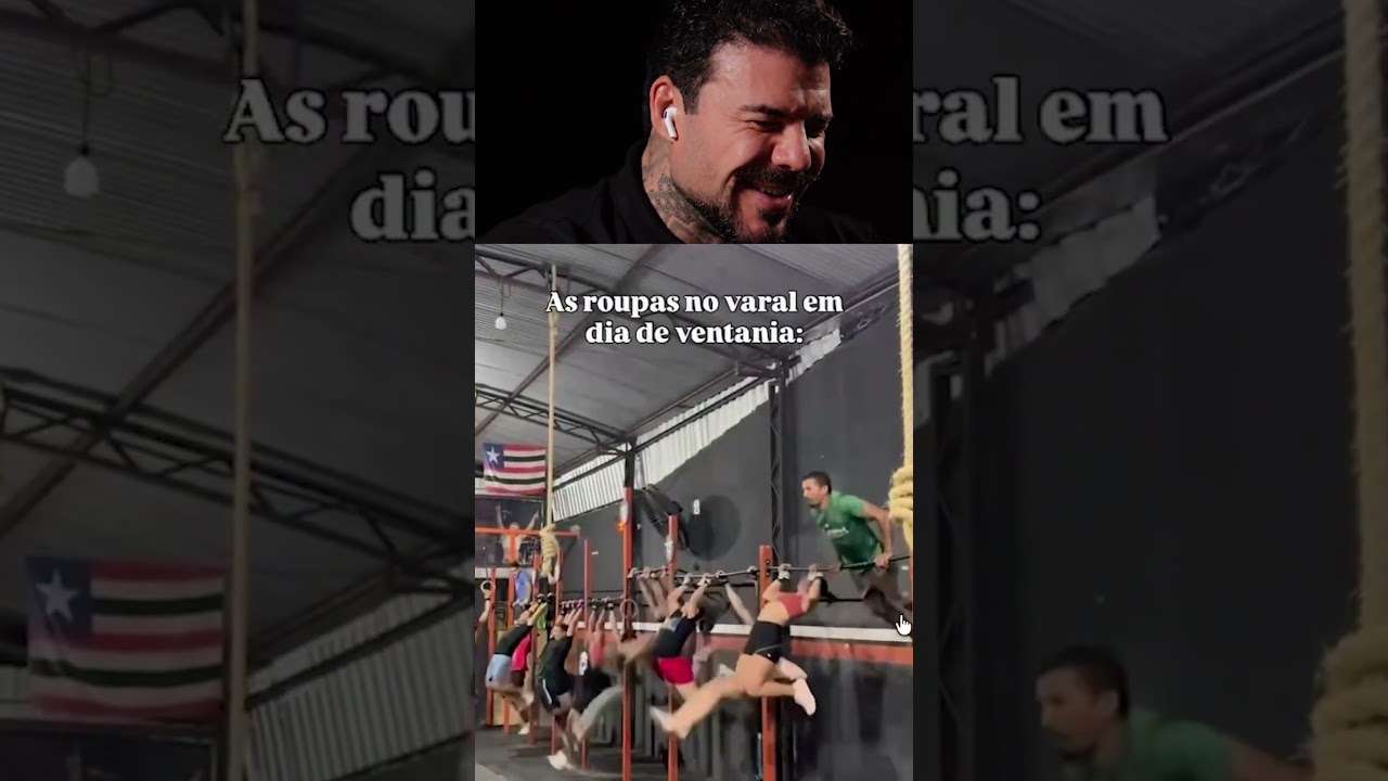 As Roupas No Varal Em Dia De Ventania