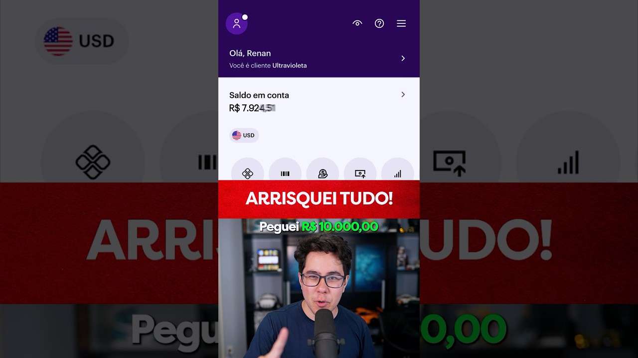 PEGUEI 10.000 EMPRESTADOS COM O NUBANK PARA INVESTIR #Shorts