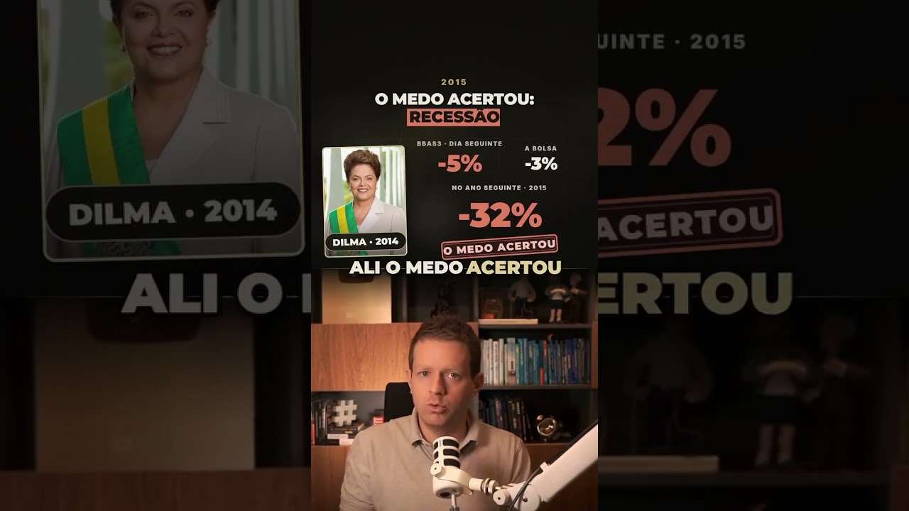 Depois da reeleição da Dilma, a ação do Banco do Brasil caiu.  #educaçãofinanceiracdv