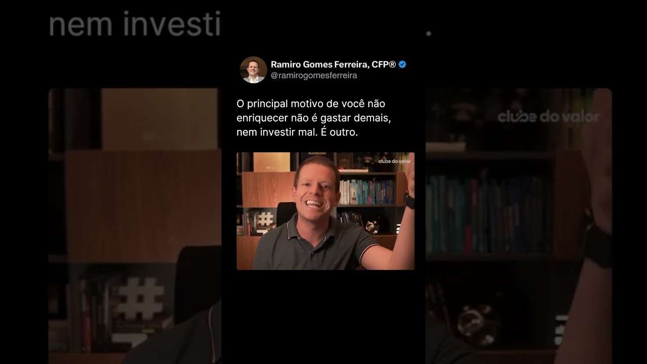 As pessoas não sabem os verdadeiros problemas na construção de riqueza…  #educaçãofinanceiracdv