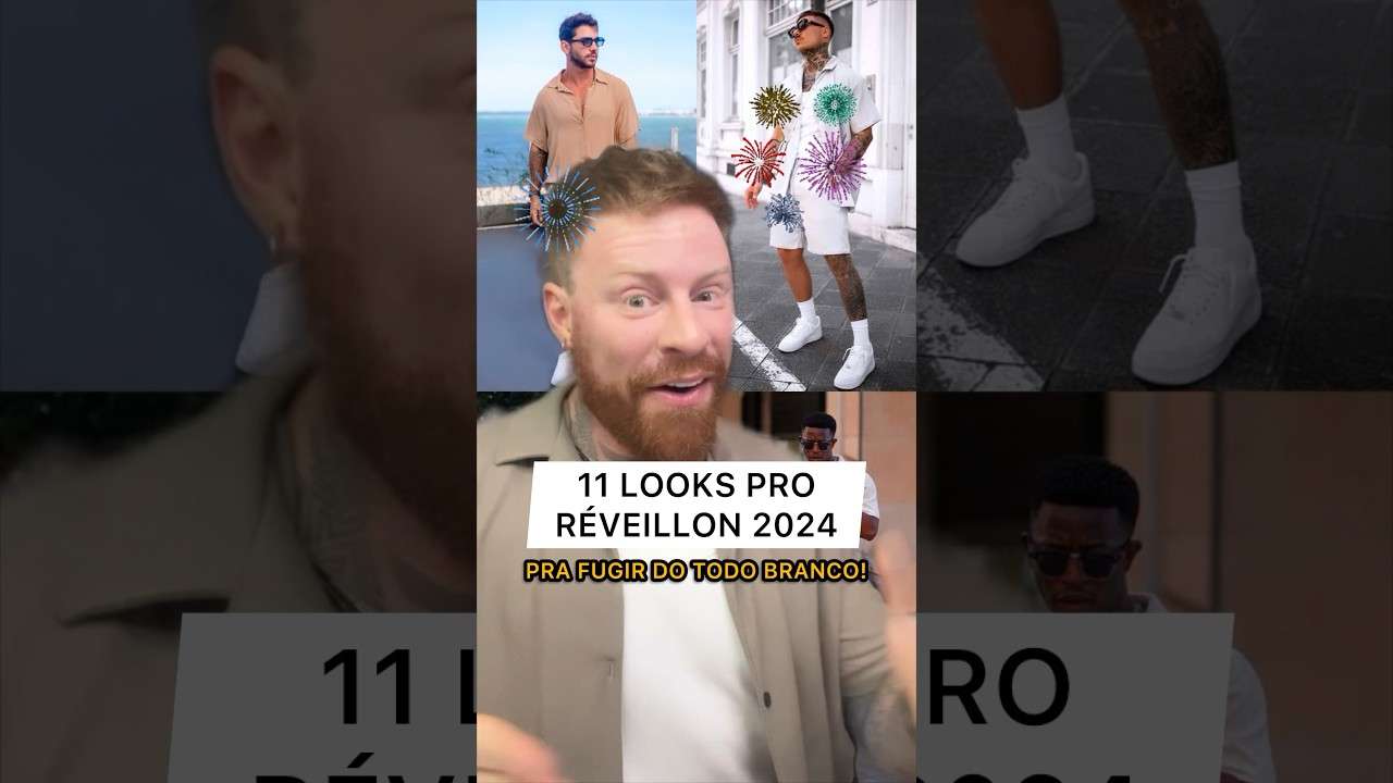 LOOKS MASCULINOS pro RÉVEILLON 2024 (pra fugir do TODO BRANCO) 🔥