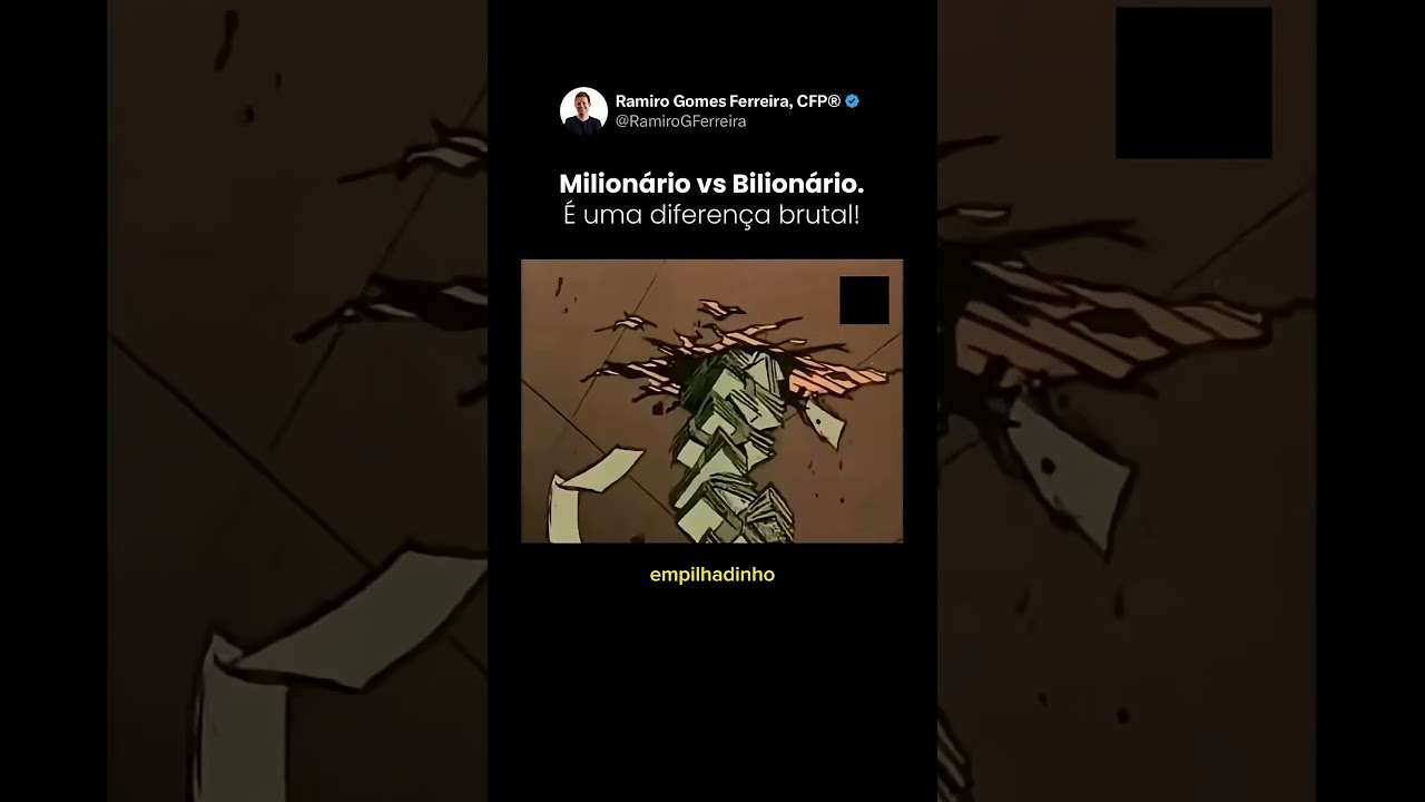 Milionário VS bilionário - A BRUTAL diferença!  #bolsadevalores