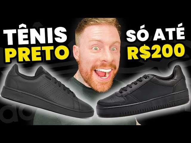 10 TÊNIS ALL BLACK, só até R$200 | Tênis Masculinos Bonitos e Baratos