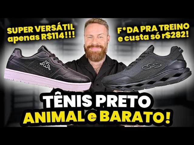 10 TÊNIS PRETOS ANIMAIS só até R$300 (Lista PESADA pra TODOS os GOSTOS!)