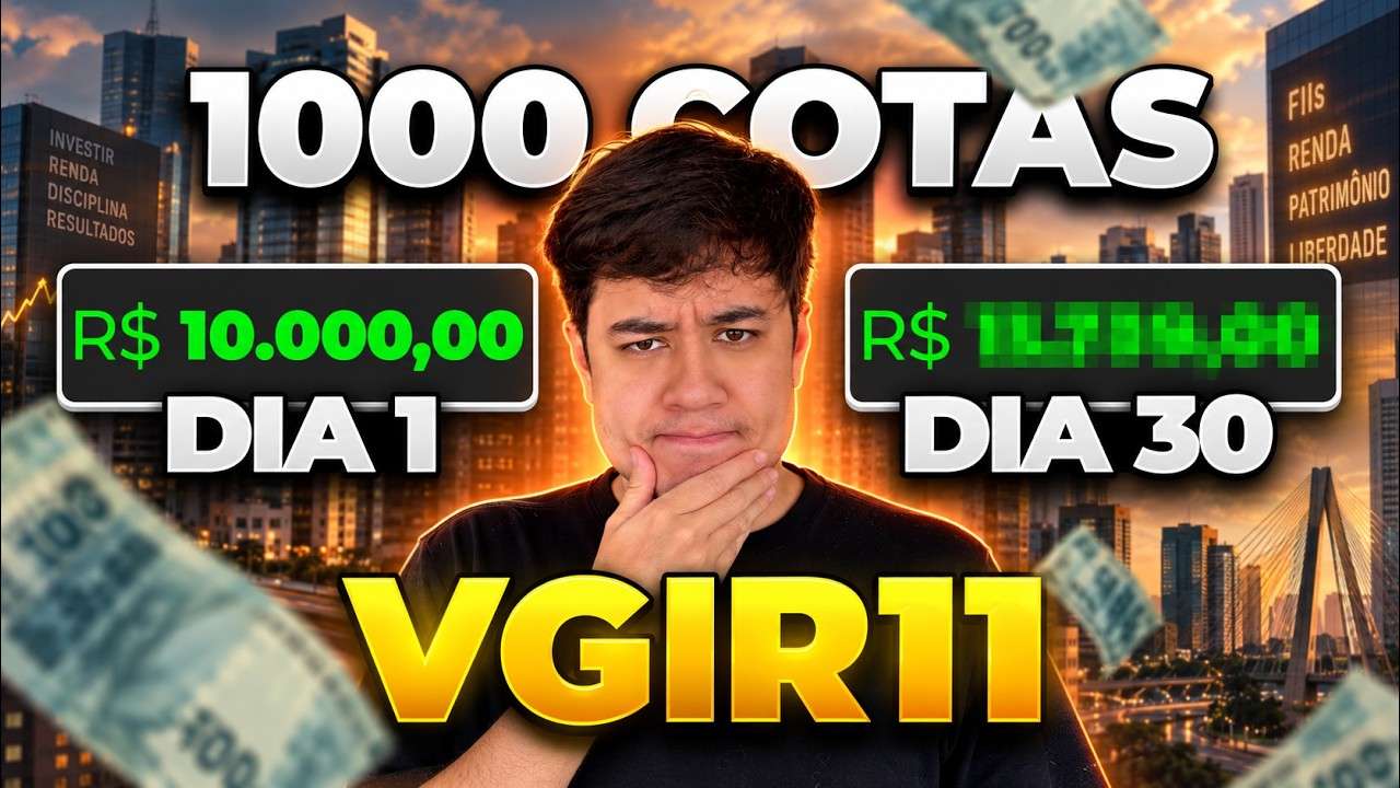 COMPREI 1000 COTAS DO VGIR11! QUANTO RENDEU EM 30 DIAS?