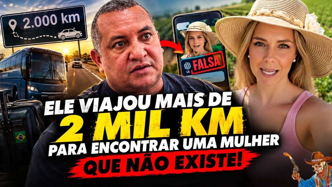 ELE VIAJOU + DE 2 MIL KM PARA ENCONTRAR SUA AMADA (QUE ERA FEITA DE IA KKKKKKKKKKK)