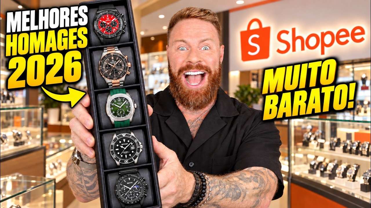 Os 5 Melhores RELÓGIOS HOMAGES que eu Comprei em 2026 na SHOPEE (só os BRABOS e BARATOS!)