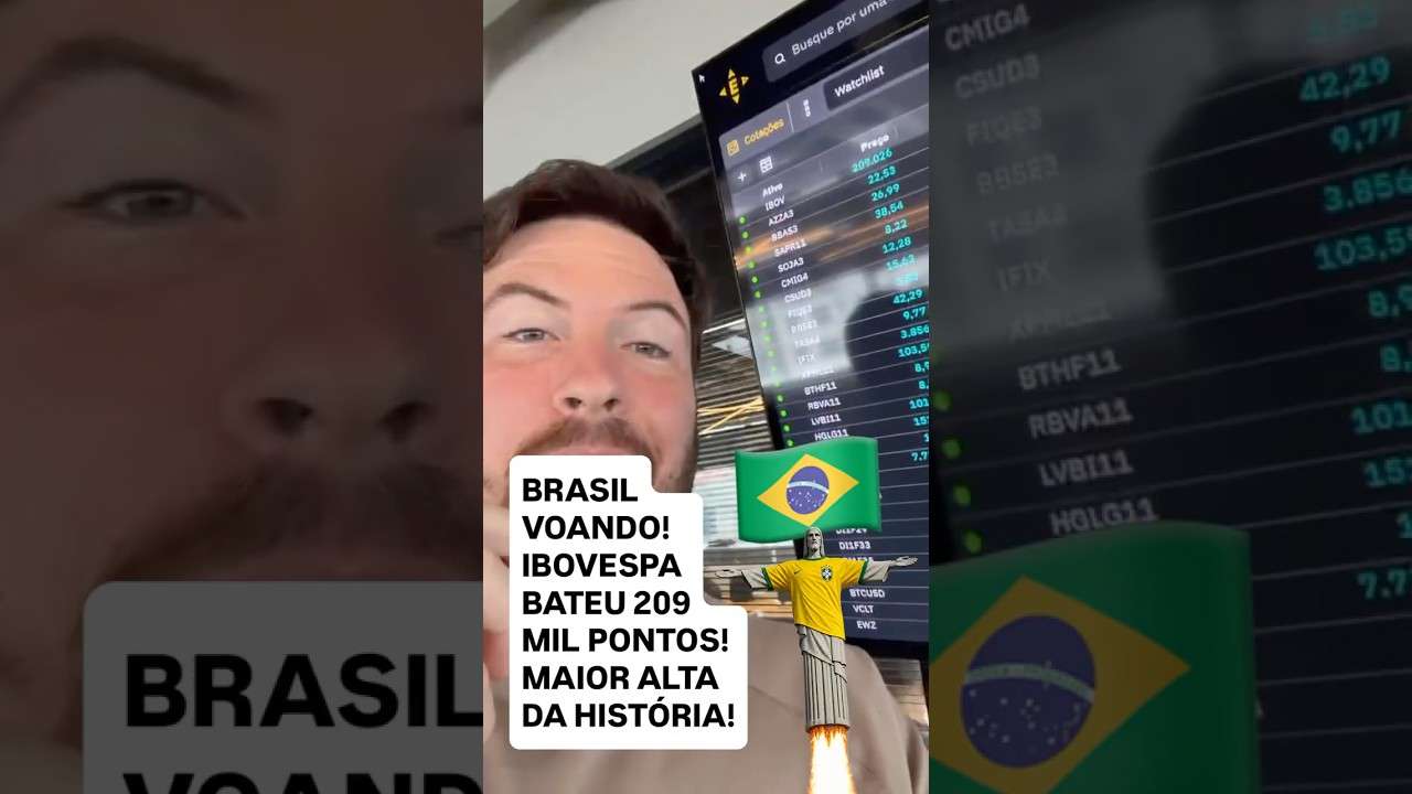 BOLSA OFICIALMENTE EM 209 MIL PONTOS! MUDANÇA DE GOVERNO FAZ BOLSA EXPLODIR!