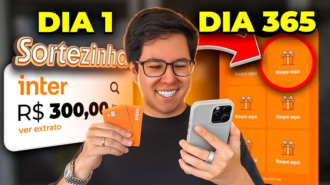 1 ANO QUE GASTEI 300 REAIS NA SORTEZINHA DO BANCO INTER!