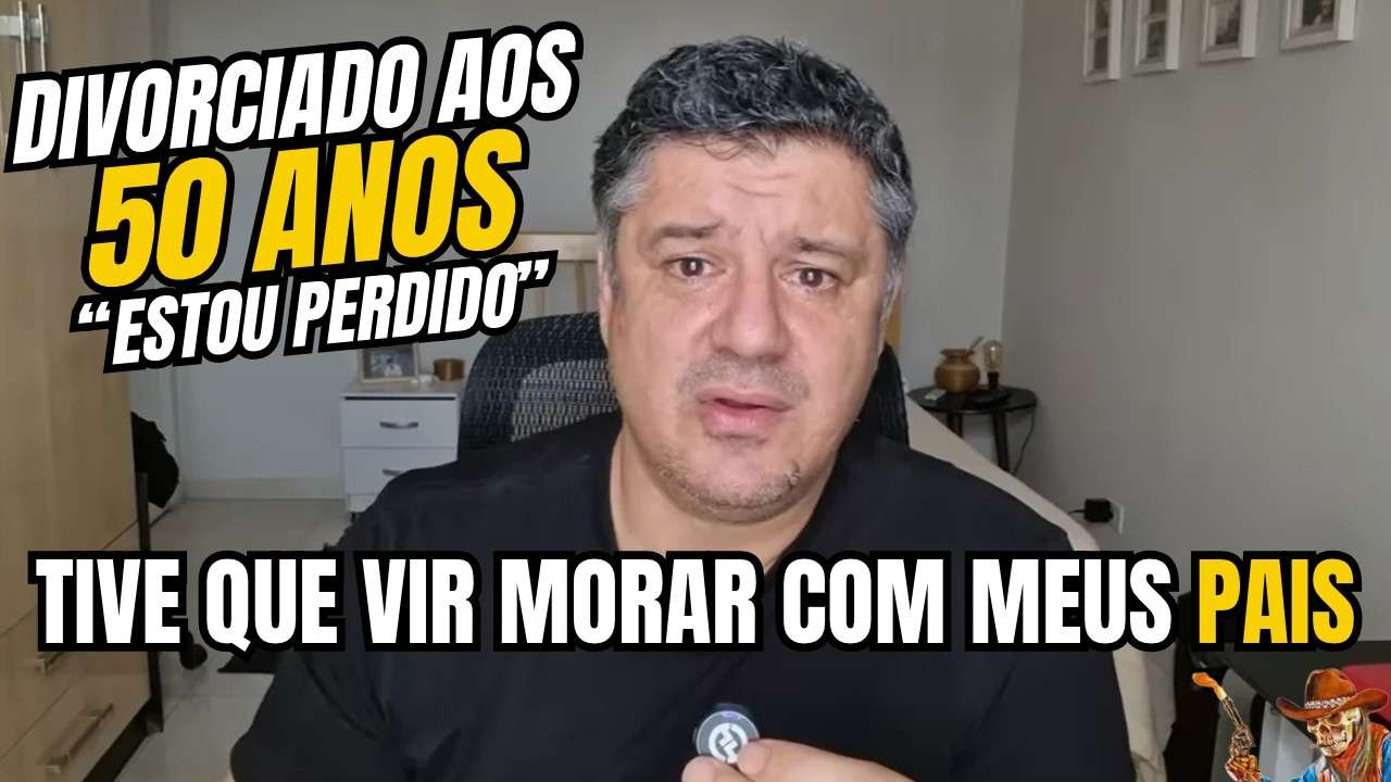 DIVORCIADO AOS 50, VOLTOU A MORAR COM OS PAIS E ESTÁ PERDIDO NA VIDA!