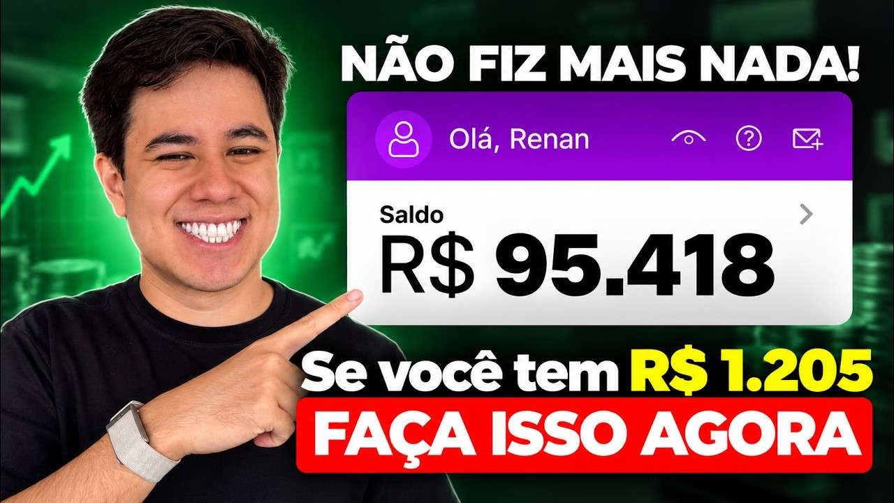 INVISTA R$1.205 UMA VEZ e chegue em R$95.418 MIL SEM FAZER NADA! (Renda automática)