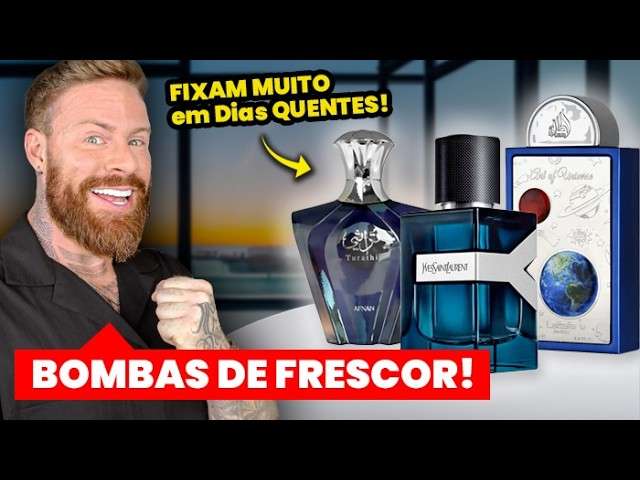 5 Perfumes que são BOMBAS de FRESCOR pra Usar no CALOR (eles Fixam MUITO!) | Perfumes Masculinos
