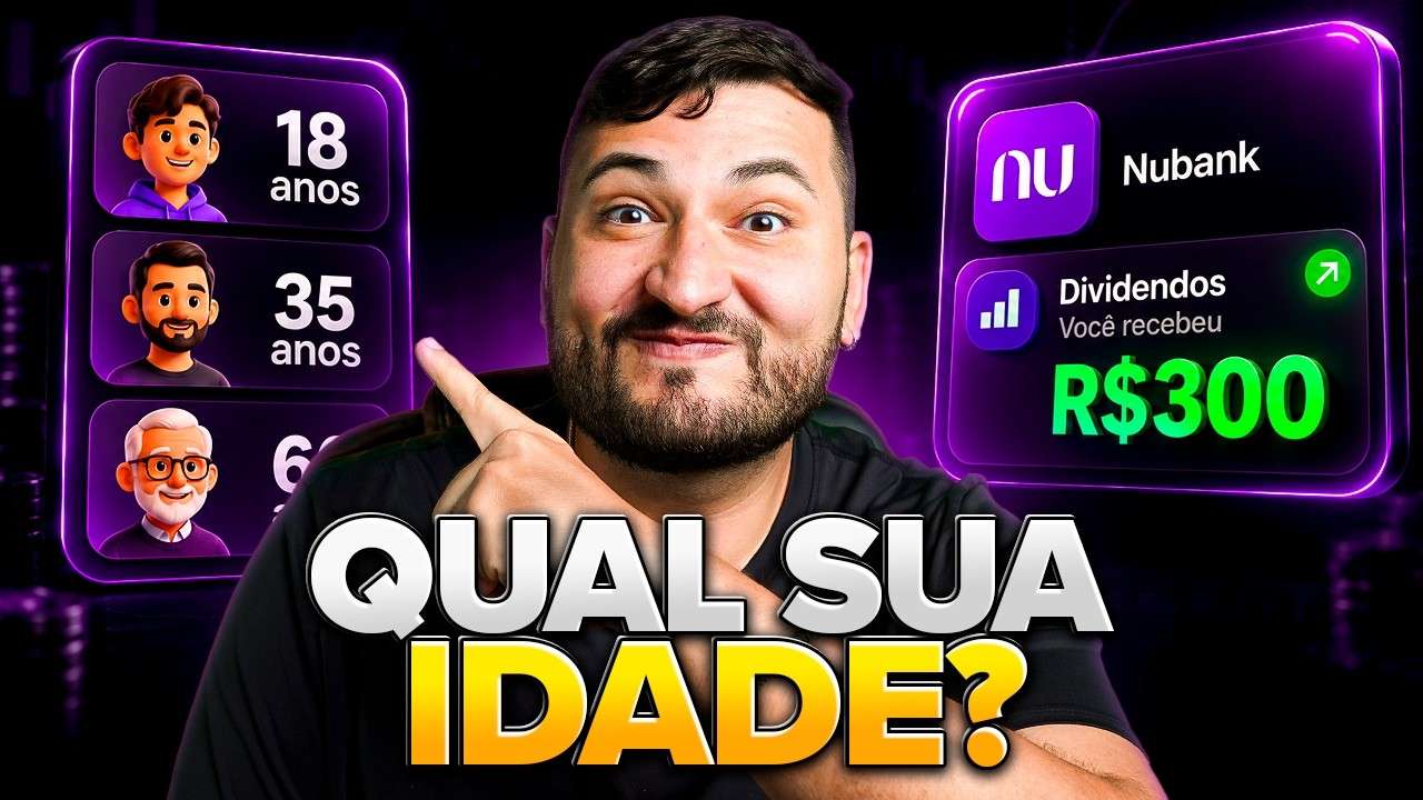 QUANTO INVESTIR PRA RECEBER R$300 POR MÊS EM DIVIDENDOS (fiz a conta pra cada idade)