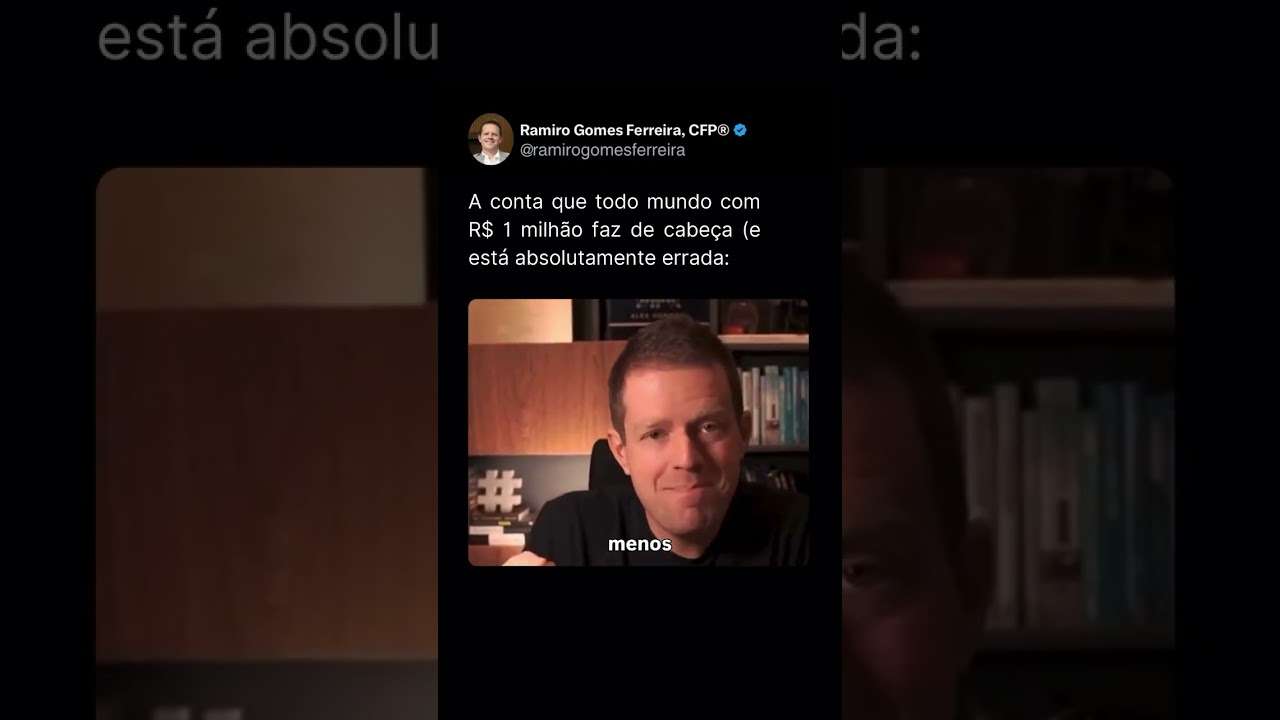A conta simples que QUEBRA a maioria das pessoas com R$1 milhão na mão  #educaçãofinanceiracdv