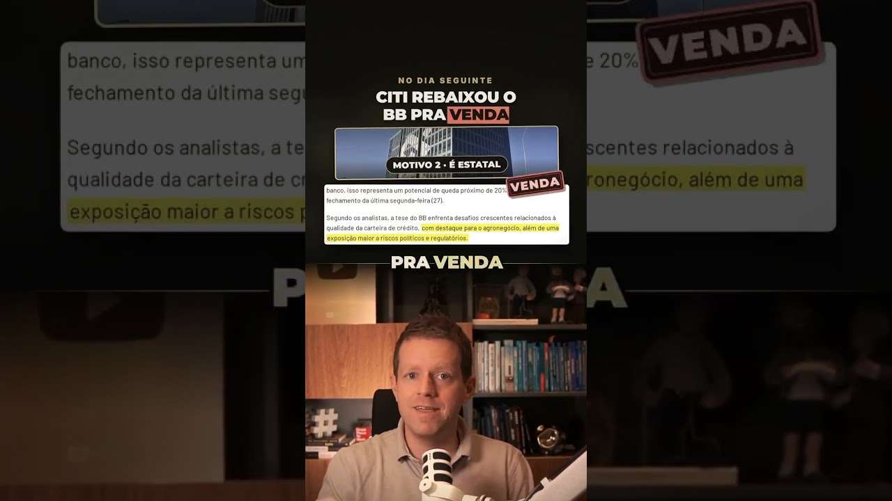 No primeiro pregão depois da eleição, os bancos caíram juntos.  #educaçãofinanceiracdv
