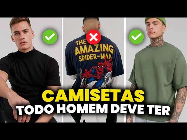 4 CAMISETAS que TODO HOMEM DEVE TER em 2024 (você já tem todas elas?)