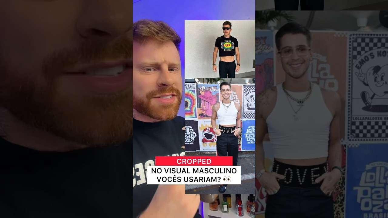 HOMENS DE CROPPED, vocês usariam TIMÊ? (Cropped Masculino) #modamasculina