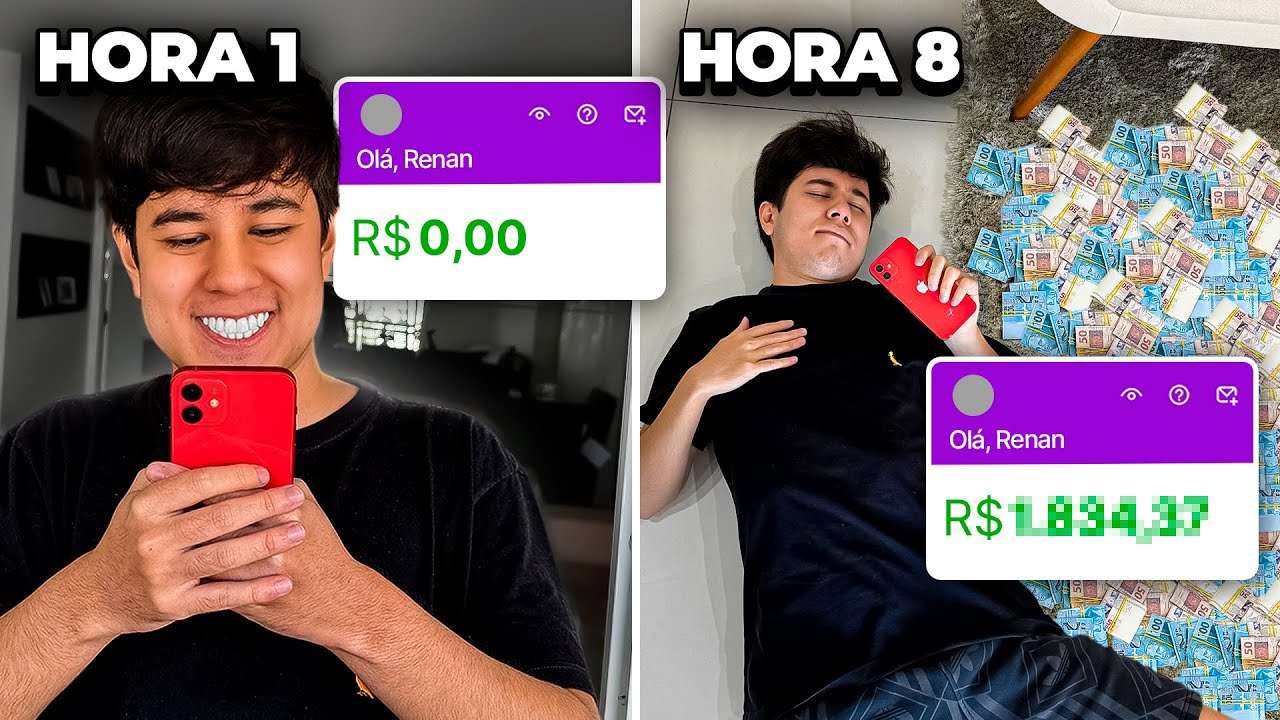 8 HORAS GANHANDO DINHEIRO COM APLICATIVOS PELO CELULAR GRÁTIS!