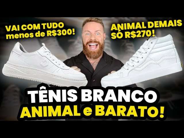 10 TÊNIS BRANCOS ANIMAIS só até R$300 (Lista PESADA pra TODOS os GOSTOS!)