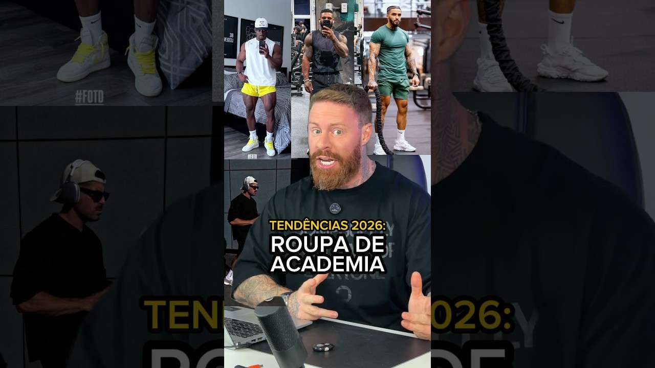 Qual dessas 4 TENDÊNCIAS pra ROUPA DE ACADEMIA vocês usariam em 2026? 💪