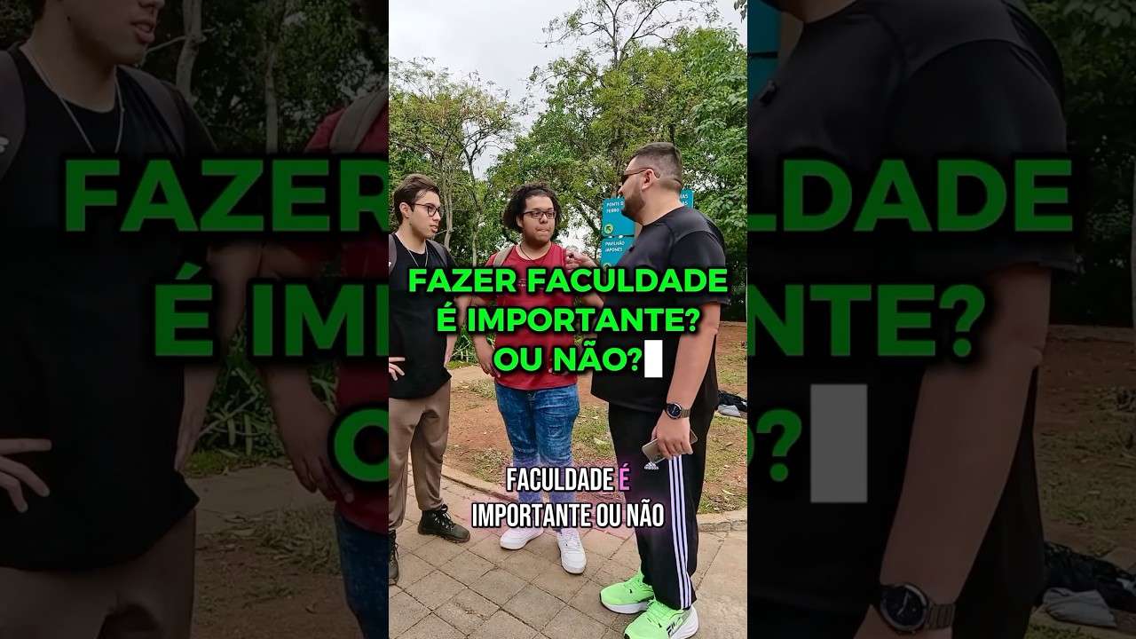Perguntei para dois jovens se Fazer faculdade é importante? #entrevista #dinheiro