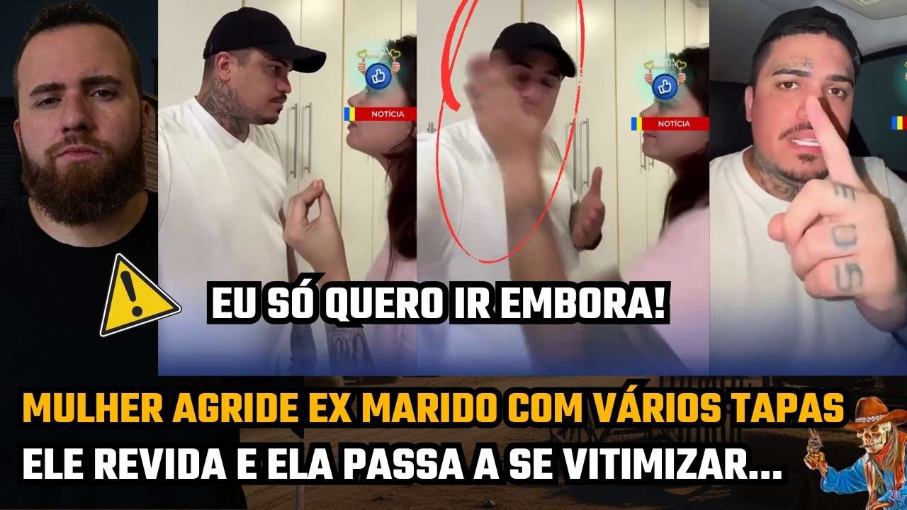 EX MARIDO QUER SAIR DE CASA E ESPOSA DÁ VÁRIOS TAPAS EM SEU ROSTO ATÉ TIRA-LO DO SÉRIO!