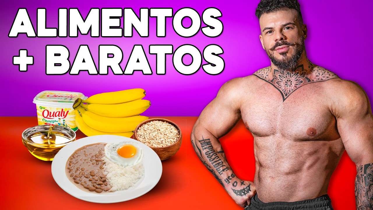 10 Alimentos MAIS BARATOS para GANHAR Massa Muscular