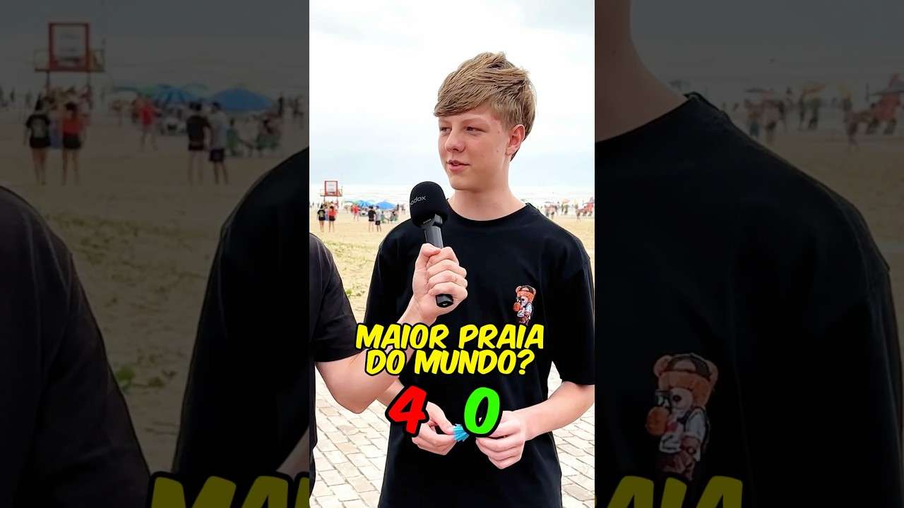 Qual a maior praia do mundo? #humor #viral #praia #shorts