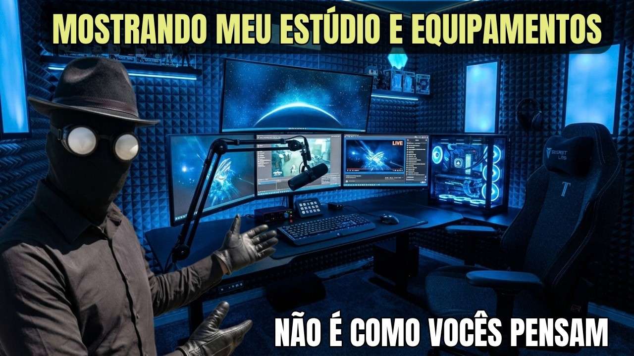 Meu Estúdio e Meu Setup De Criação De Conteúdo: Não é Como Vocês Imaginam!