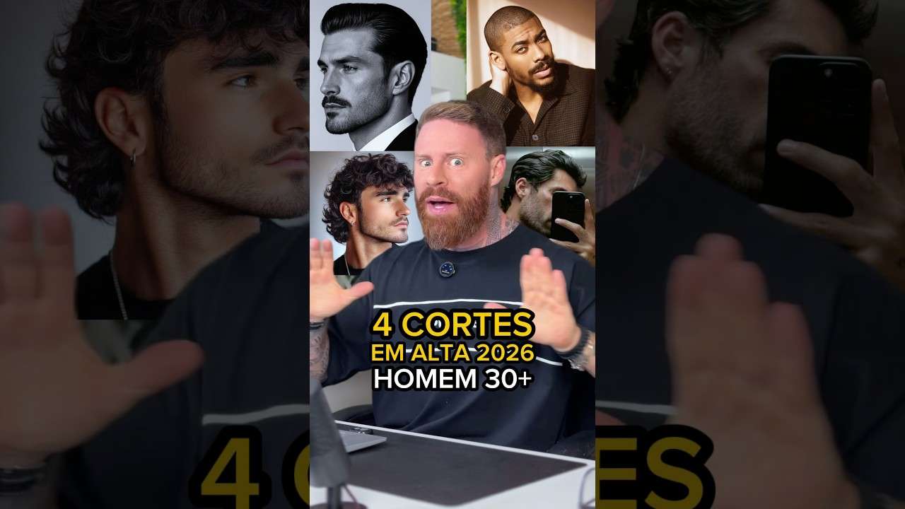 4 CORTES DE CABELO pro HOMEM 30+ que estão BOMBANDO pra 2026 🔥