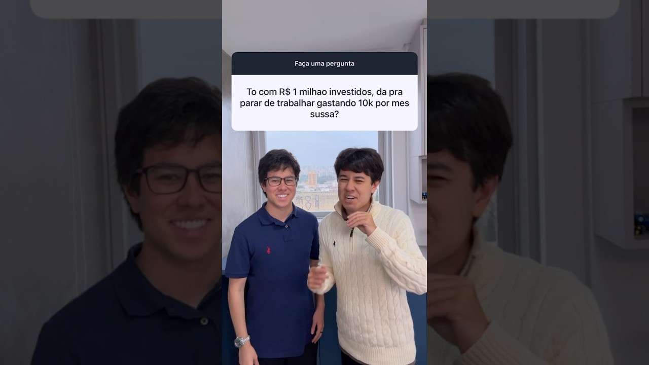 Com R$1 MILHÃO Investido, Dá Pra Viver Gastando R$10 Mil Por Mês? (Fiz a Conta Real) #shorts